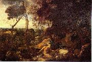 Nicolas Poussin Paysage avec saint Jerome Sweden oil painting artist
